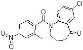 7-氯-1,2,3,4-四氫-1-(2-甲基-4-硝基苯甲?；?-5H-1-苯并氮雜卓-5-酮